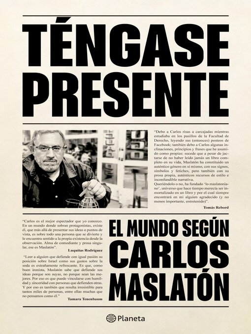 Title details for Téngase presente by Carlos Maslatón - Available
